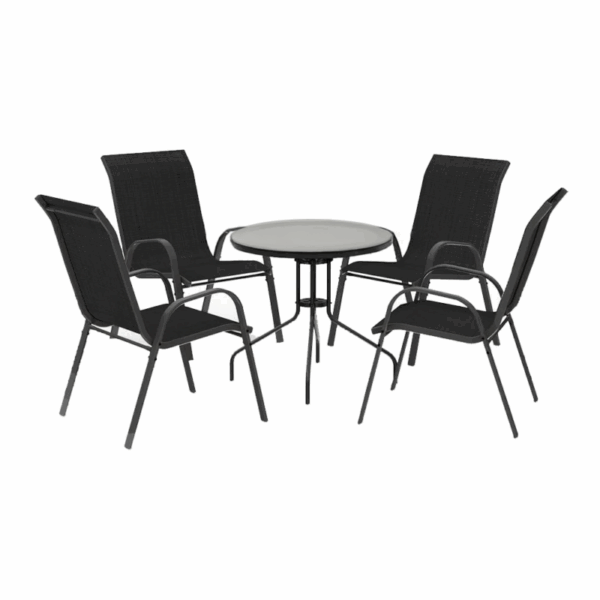 Baštenska garnitura SET 6 sto 80 x 70 cm i 4 stolice